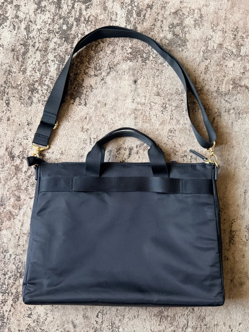 Samsonite Black Laptop Bag with Gold Hardware